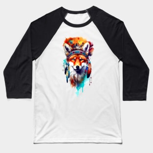 Watercolor fox, national Baseball T-Shirt